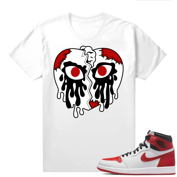 Heritage 1s - Tees White Crying Heart