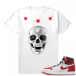 Heritage 1s - Tees White Diamond Skull