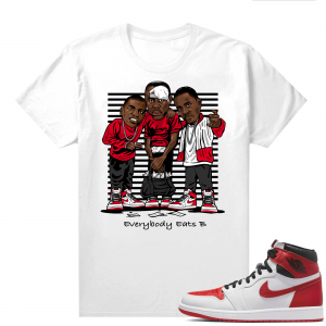 Heritage 1s - Tees White Everybody Eats B