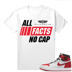 Heritage 1s - Tees White FlyHustle All Facts