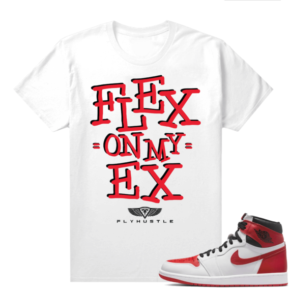 Heritage 1s - Tees White FlyHustle Flex