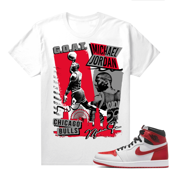 Heritage 1s - Tees White MJ 80s Retro