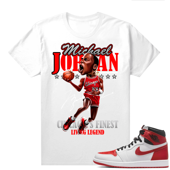 Heritage 1s - Tees White MJ Living Legend