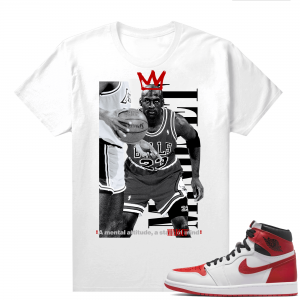 Heritage 1s - Tees White Mindset Staredown