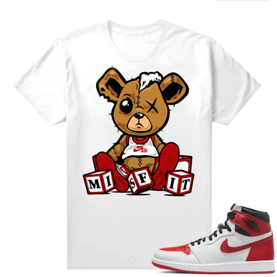 Heritage 1s - Tees White Misfit Teddy