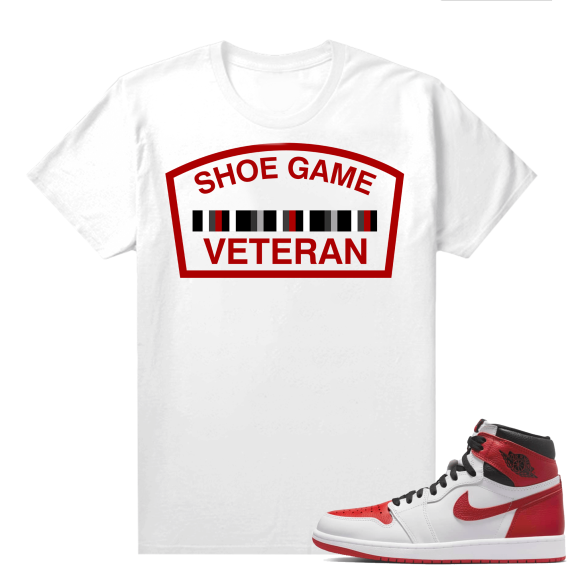 Heritage 1s - Tees White Shoe Game Veteran