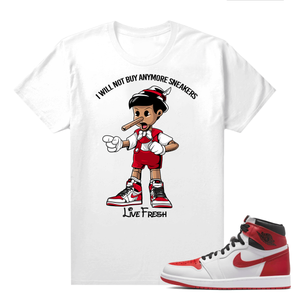 Heritage 1s - Tees White Sneakerhead Pinocchio