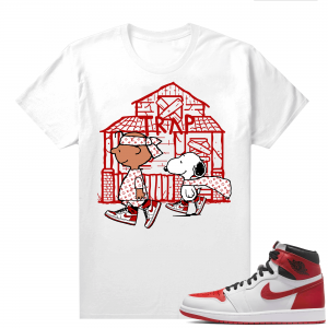 Heritage 1s - Tees White Snoopy Trap House