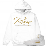 Match OVO 12 Jordan Retro | Rare Script | White Hoodie