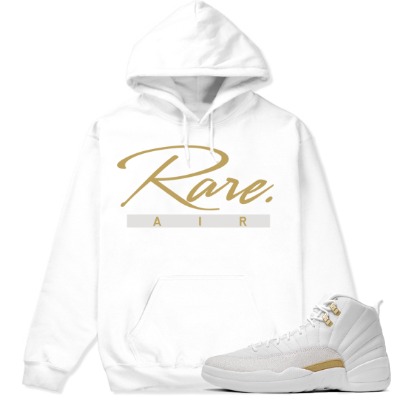 Match OVO 12 Jordan Retro | Rare Script | White Hoodie