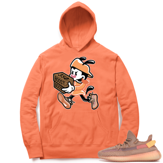 Yeezy 350 Clay | Double Up | Bright Orange Hoodie