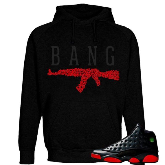 Dirty Bred 13s matching Hoodie| Ak & Roses Black Hoodie