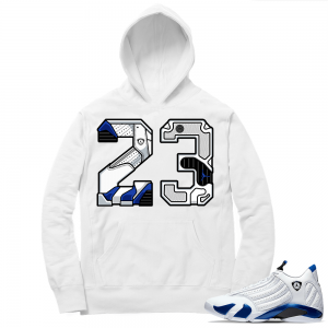 Hyper Royal 14s Match Hoodie - White - 23