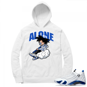 Hyper Royal 14s Match Hoodie - White - Alone