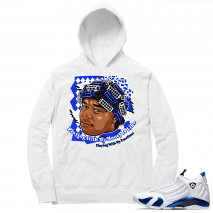 Hyper Royal 14s Match Hoodie - White - Big Worm