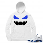 Hyper Royal 14s Match Hoodie - White - Designer Monster