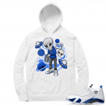 Hyper Royal 14s Match Hoodie - White - Drip Invasion