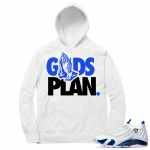 Hyper Royal 14s Match Hoodie - White - Gods Plan