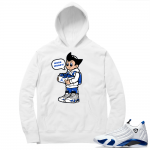 Hyper Royal 14s Match Hoodie - White - More Shoe Money