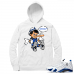 Hyper Royal 14s Match Hoodie - White - No More Sneakers