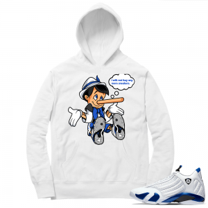 Hyper Royal 14s Match Hoodie - White - No More Sneakers