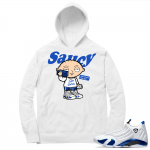 Hyper Royal 14s Match Hoodie - White - Saucy