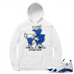 Hyper Royal 14s Match Hoodie - White - Sneaker Heist