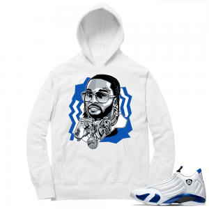 Hyper Royal 14s Match Hoodie - White - The Woo