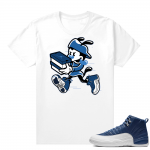 T shirt to match Indigo 12s - White - Double Up