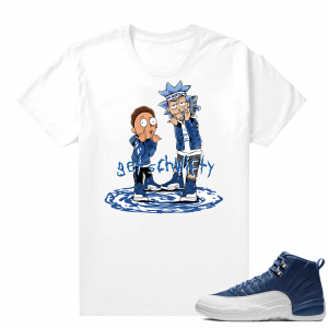 Shirts to match Indigo 12s - White - Get Schwifty