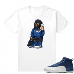 Sneaker shirts Indigo 12s - White - Trap Bear