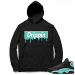 Island Green 13s Hoodies black - Drip Box Logo