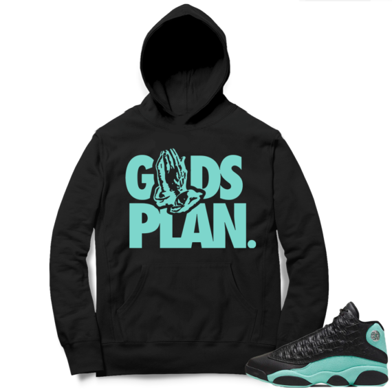 Island Green 13s Hoodies black - Gods Plan