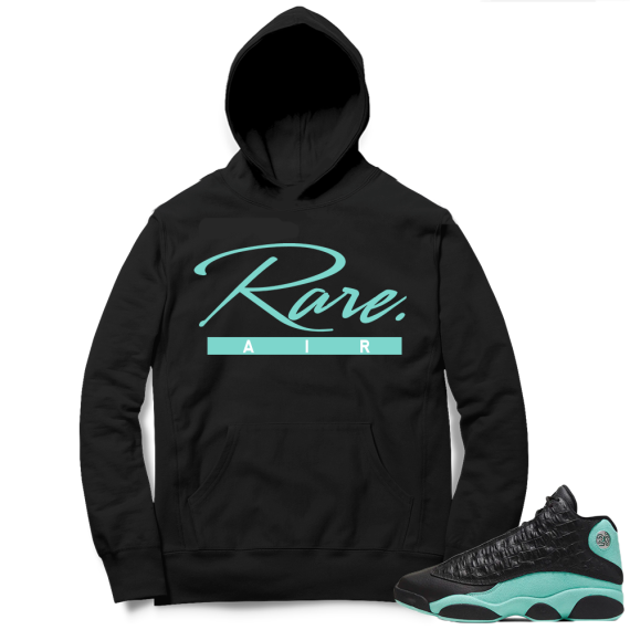 Island Green 13s Hoodies black - Rare Air Script