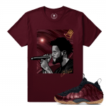 Match Maroon Foamposite | Cole World | Maroon T shirt