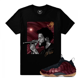 Match Maroon Foamposite | Cole World | Black T shirt