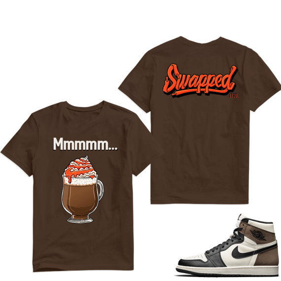 Jordan 1 Mocha shirt - Dark Mocha - Mocha Frap Lace Orange Swapped JTSG