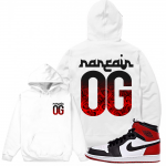 Match Jordan 1 Black Toe | OG Roses Fade | White Hoodie