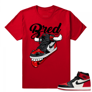 Jordan 1 Bred Toe Sneaker tees Red Fly Kicks