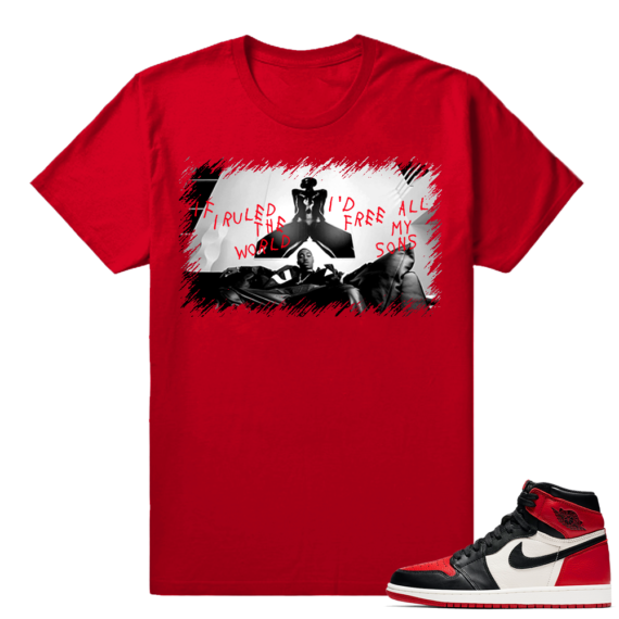 Jordan 1 Bred Toe Sneaker tees Red Free All my Sons