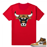 Jordan 1 Rookie of the Year matching shirt | Rare Air Bull | Red shirt