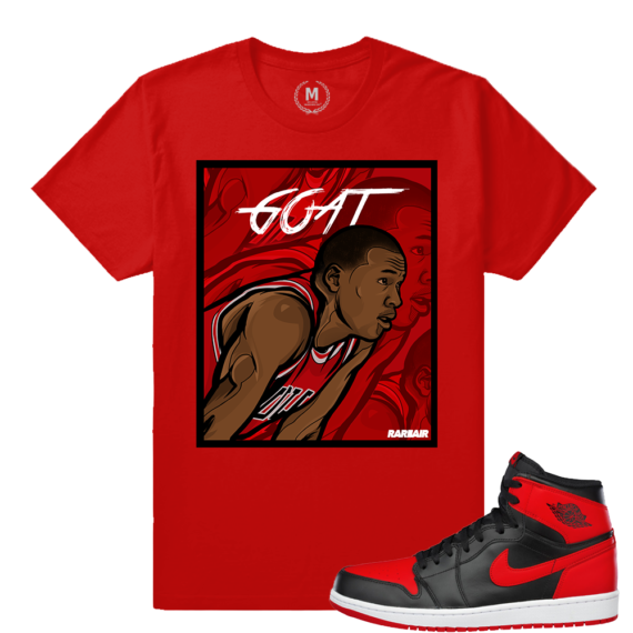 Match Banned 1s Jordan Retro | GOAT | Red T shirt