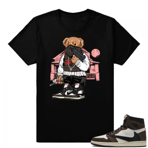 Travis Scott 1s | Trap Bear | Black Shirt