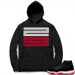 Jordan 11 Bred Hoodies black - 23