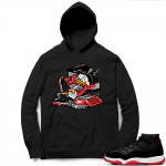 Jordan 11 Bred Hoodies black - Bred Up