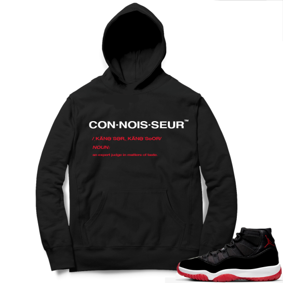 Jordan 11 Bred Hoodies black - CONNOISSEUR