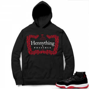 Jordan 11 Bred Hoodies black - Hennything