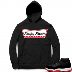 Jordan 11 Bred Hoodies black - Krispy Klean Sneakers