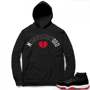 Jordan 11 Bred Hoodies black - Misunderstood