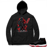 Jordan 11 Bred Hoodies black - Vader Toon